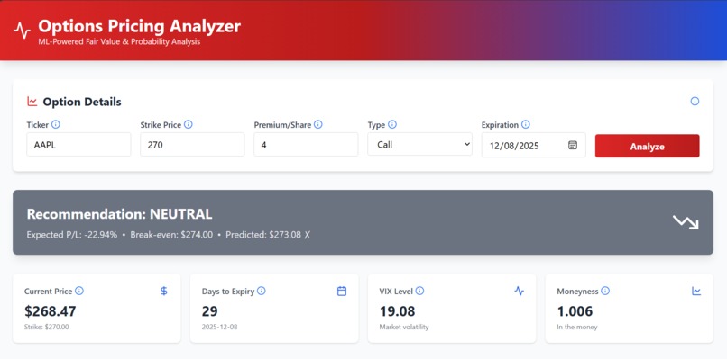 Stock Options Analyzer – screenshot 6