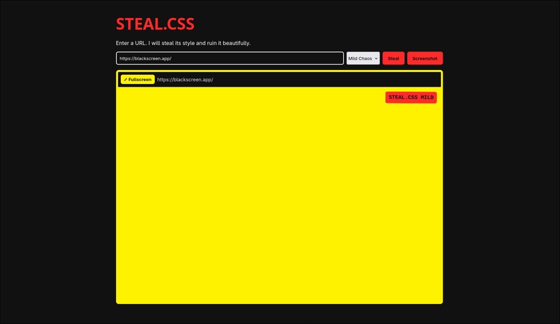 Steal CSS – screenshot 1