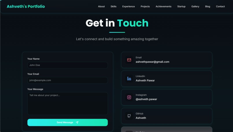 Ashveth's Portfolio – screenshot 2