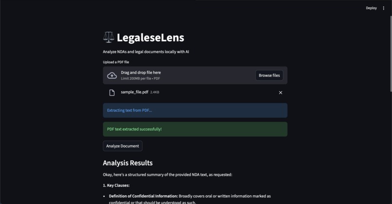 LegaleseLens – screenshot 1