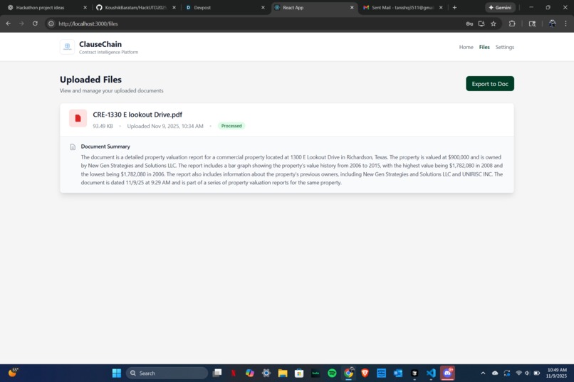 ClauseChain – screenshot 3
