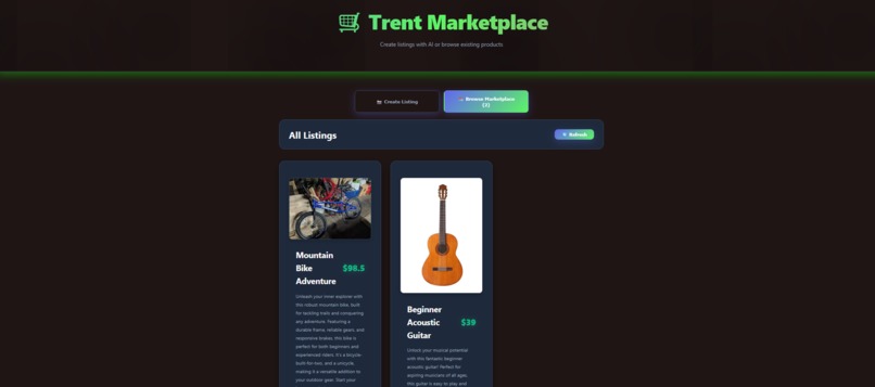 Trent Marketplace AI Listing Creator – screenshot 1