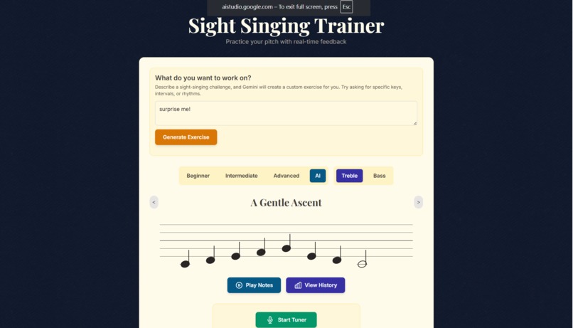Sight Singing Trainer – screenshot 1