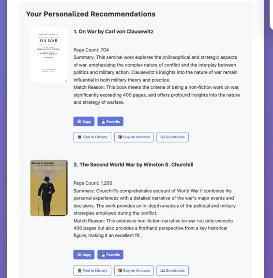 Book Recommendation MCP – screenshot 2