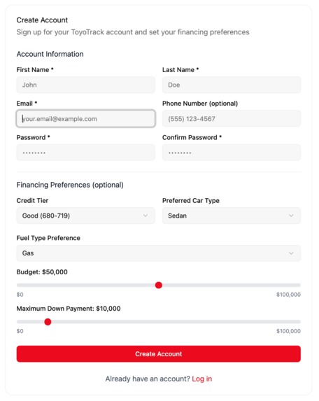 ToyoTrack – screenshot 1