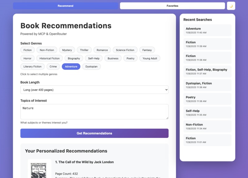 Book Recommendation MCP – screenshot 1