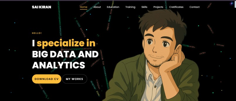 saikiran's portfolio – screenshot 1