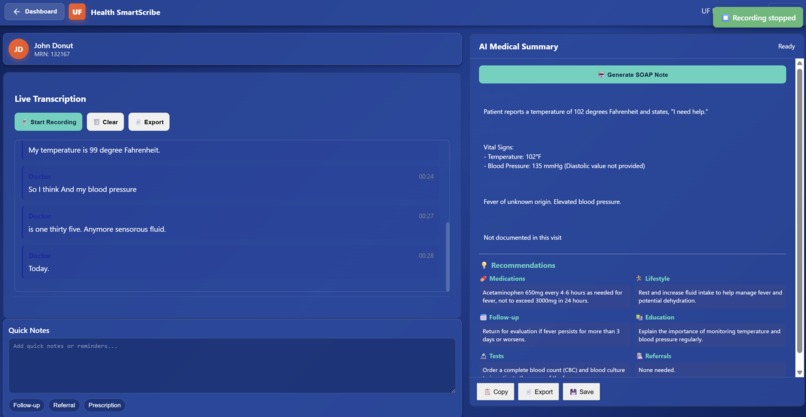 UF Health SmartScribe – screenshot 4