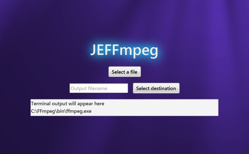JEFF (Java Easy FFmpeg) – screenshot 1