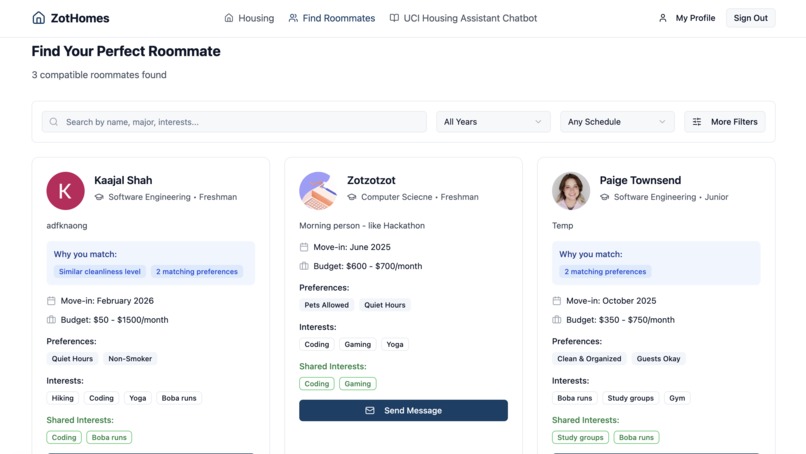 ZotHomes – screenshot 4