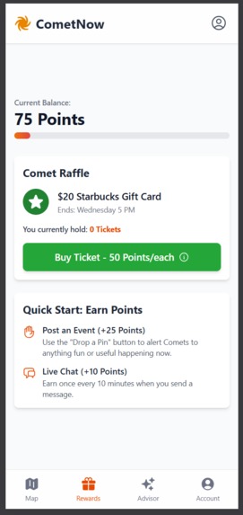 CometNow – screenshot 2