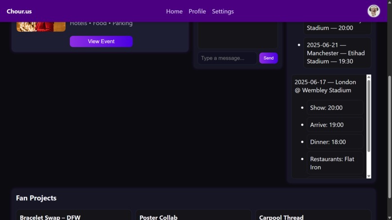 Chor.us – screenshot 1