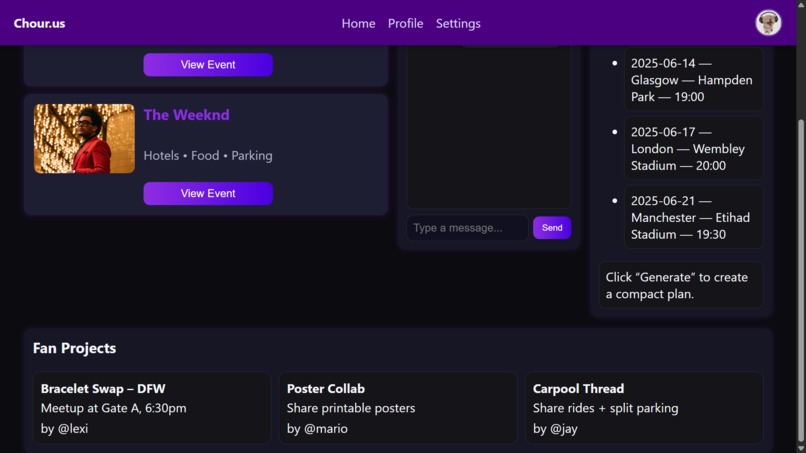 Chor.us – screenshot 2