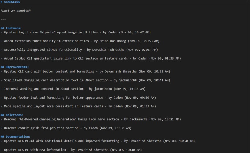 GitShipNote – screenshot 4