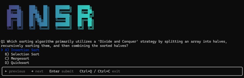 ansrcli – screenshot 1