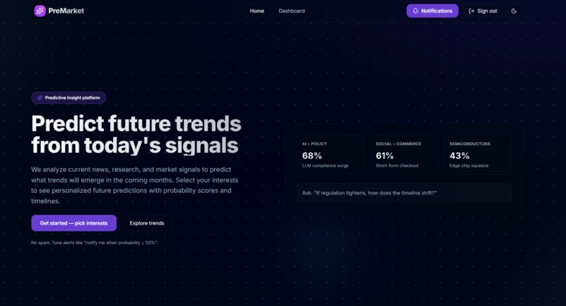 PreMarket – screenshot 1