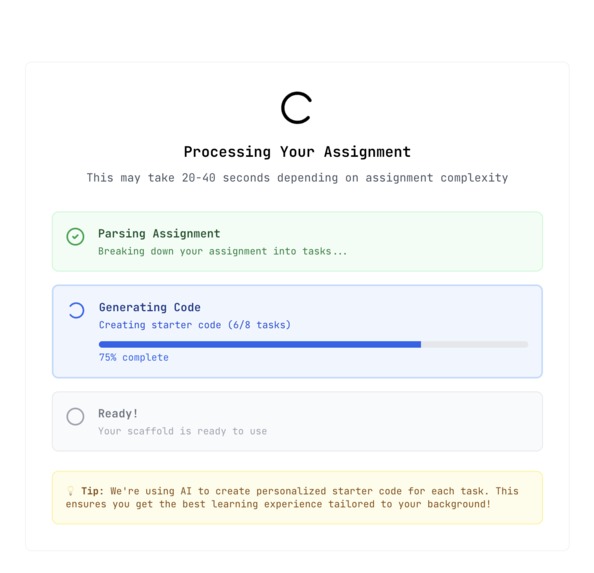 Scaffi - AI-Powered Assignment Scaffolder – screenshot 4