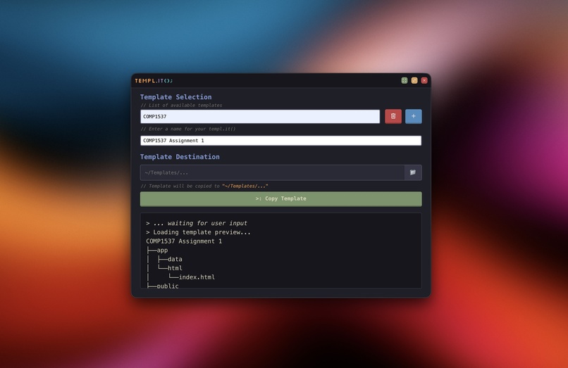 templ.it() – screenshot 2