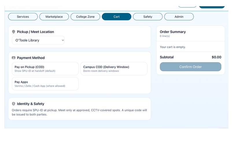 OnTap SPU-AI Powered Campus Marketplace & Collaboration Hub – screenshot 5