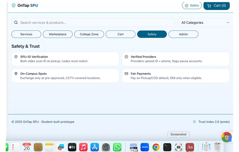 OnTap SPU-AI Powered Campus Marketplace & Collaboration Hub – screenshot 6