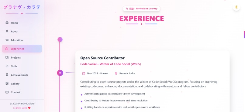 Portfolio Website - Pranav Khalate – screenshot 4
