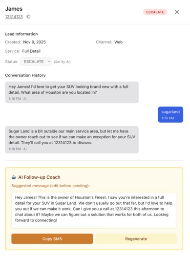 Agent Jones – AI Front Desk for Local Service Businesses – screenshot 4