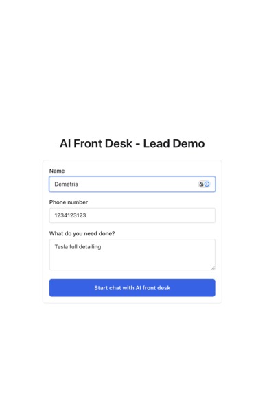 Agent Jones – AI Front Desk for Local Service Businesses – screenshot 5
