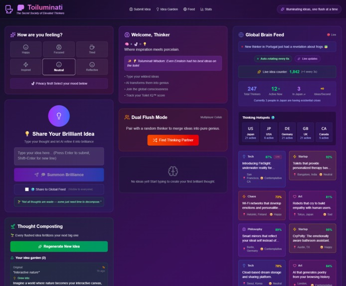 Toilluminati: The Secret Society of Elevated Thinkers. – screenshot 1