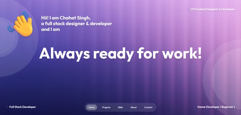 Chahat Singh ( Personal Portfolio ) – screenshot 1