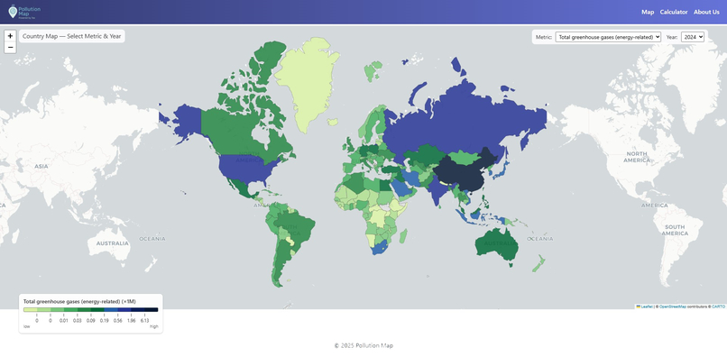 Pollution Map "Powered by Tea" – screenshot 1