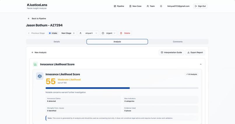 JusticeLens – screenshot 3