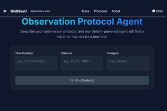 BirdISeeYou -  AI-Powered Bird Observation Protocol Finder