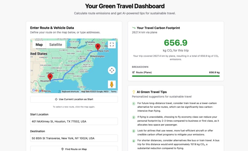 EcoRoute – screenshot 1