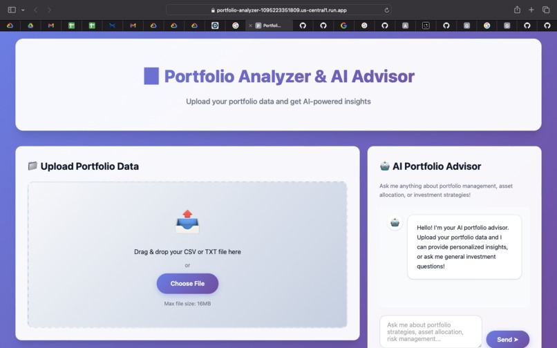 AI Portfolio Analyzer & Advisor – screenshot 3