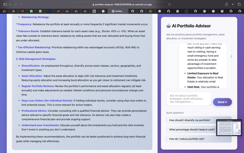 AI Portfolio Analyzer & Advisor – screenshot 6