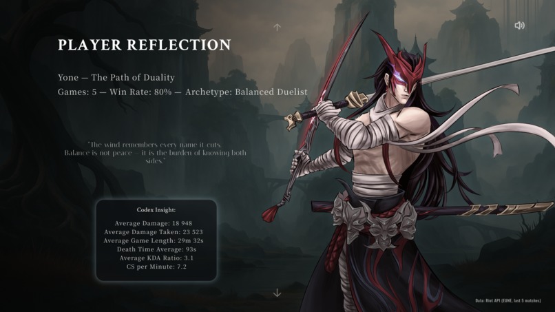 Rift Rewind Codex — Dual Path: Noxus & Ionia – screenshot 2