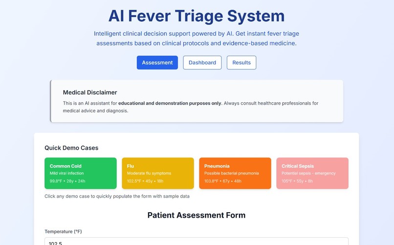 AI Fever Triage System – screenshot 1