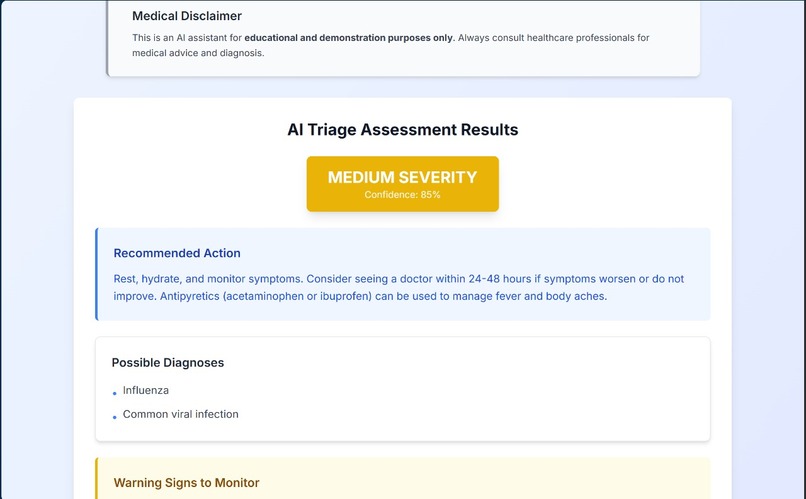 AI Fever Triage System – screenshot 4