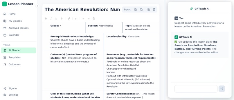 GPTeach – screenshot 1