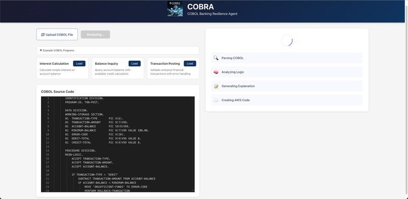 COBRA: COBOL Banking Resilience Agent – screenshot 4