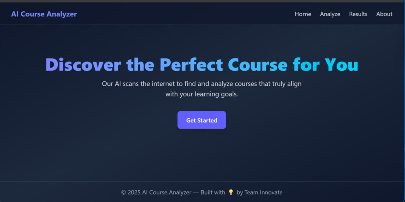 AI powered course analyzer – screenshot 1