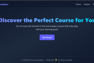 AI powered course analyzer