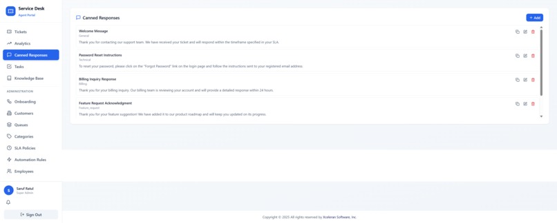ServiceDesk – screenshot 1