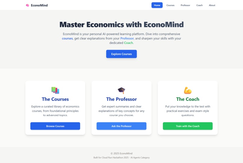 EconoMind: Dual Agent Tutor – screenshot 3