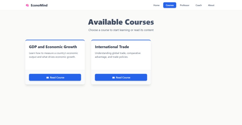 EconoMind: Dual Agent Tutor – screenshot 4