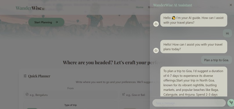  WanderWise AI – Agentic AI Travel Assistant – screenshot 5