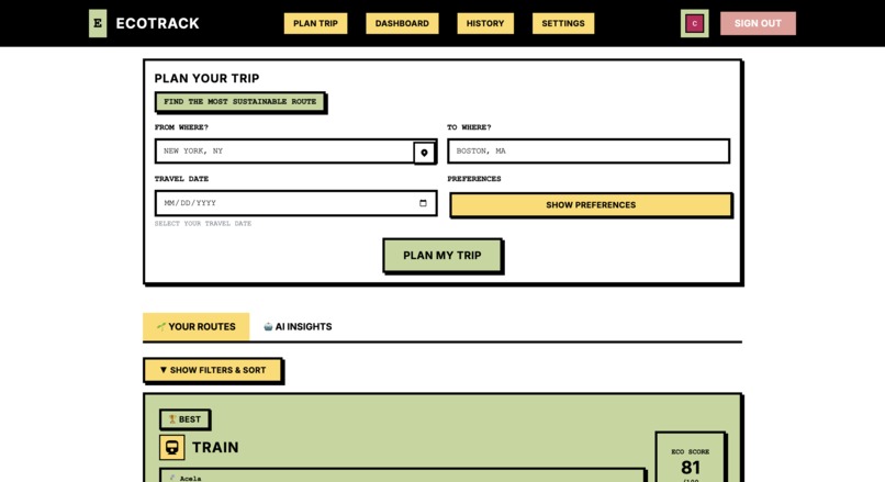 EcoTrack – screenshot 1