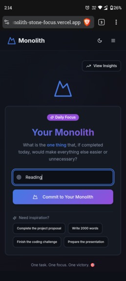 Monolith---Stone-focus-app – screenshot 2