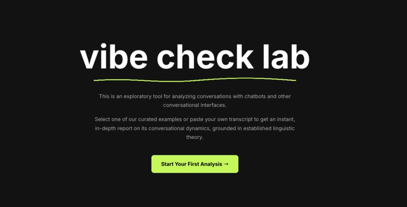 Vibe Check Lab – screenshot 1