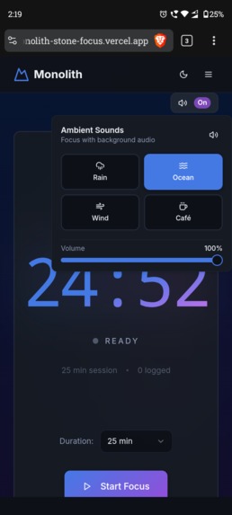 Monolith---Stone-focus-app – screenshot 6